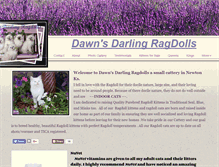Tablet Screenshot of dawnsdarlingragdolls.com